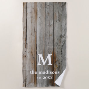 Rustic Driftwood Beach Towel