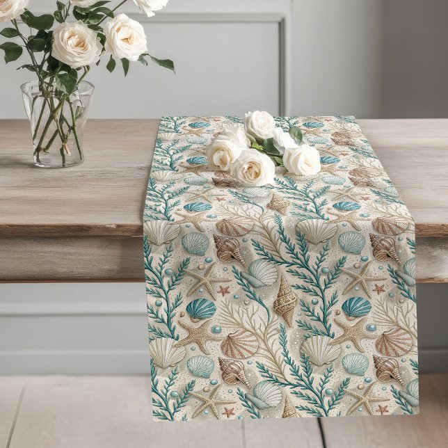 Rustic Driftwood-Style Table Runner Coastal Decor (Rustic Driftwood-Style Table Runner Coastal Decor)