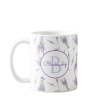 Rustic Dry Lavender Flower Bundles Monogram