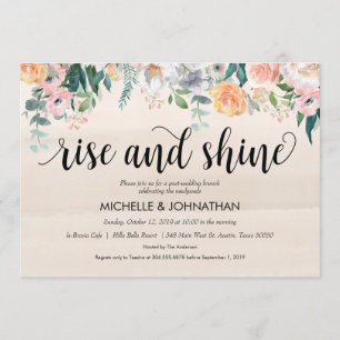 Rustic Dusk Post Mariage Brunch Carte d'invitation