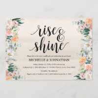 Rustic Dusk Post Wedding Brunch Invitation Card