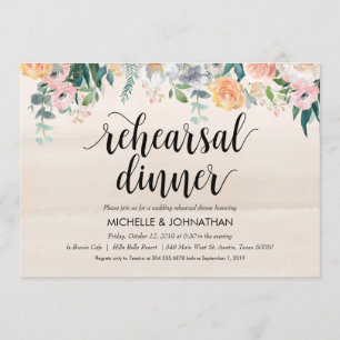 Rustic Dusk Wedding Rehearsal Dinner Invitations