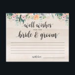 Rustic Dusk Wedding Well Wishes Card<br><div class="desc">Rustic Dusk Wedding Well Wishes Card</div>