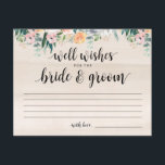 Rustic Dusk Wedding Well Wishes Card<br><div class="desc">Rustic Dusk Wedding Well Wishes Card</div>