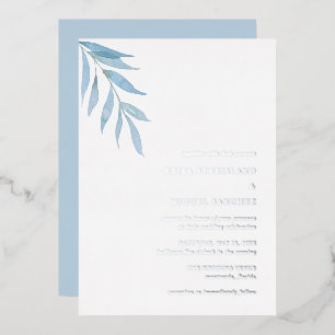 Rustic Dusty Blue Botanical Elegant Wedding