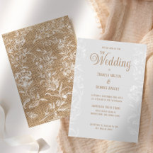 Rustic Dusty Blue Burlap Floral Lace Wedding