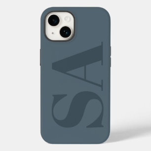 Rustic Dusty Blue Watercolor Minimal Contemporary Case-Mate iPhone 14 Case