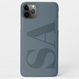 Rustic Dusty Blue Watercolor Minimal Contemporary iPhone 11Pro Max Case