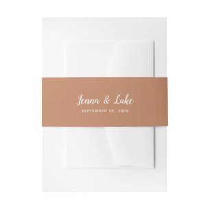Rustic Dusty Blue Wedding Invitation Belly Band