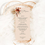 Rustic Earth & Champagne Florals - Beige Menu<br><div class="desc">Match your wedding or party invitations or theme with your Beautiful Rustic Earth & Champagne Florals Menus on Beige. Hand painted, watercolor florals in watercolor florals in peach, champagne beige, cream, and burgundy terra cotta (terracotta) are the feature in this Rustic Menu. Create yours today by visiting this page. And...</div>