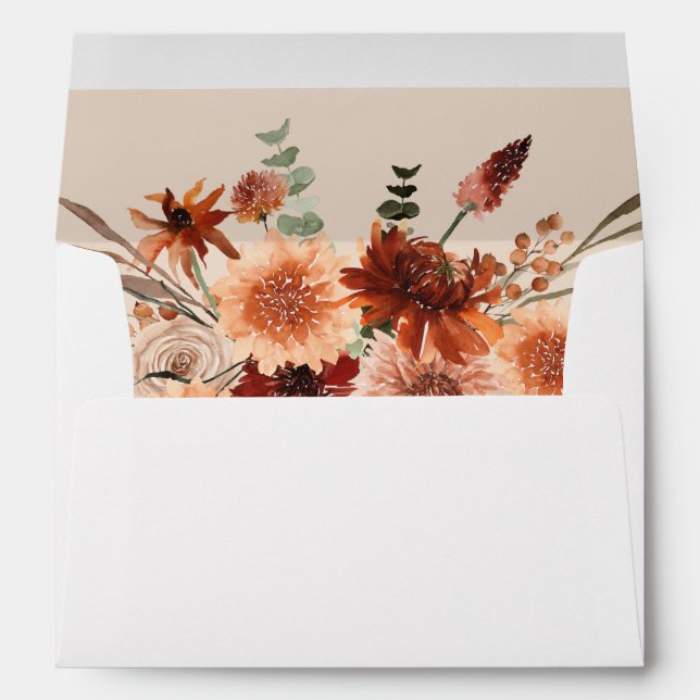 Rustic Earth & Champagne Florals Envelope 2bg (Back (Bottom))
