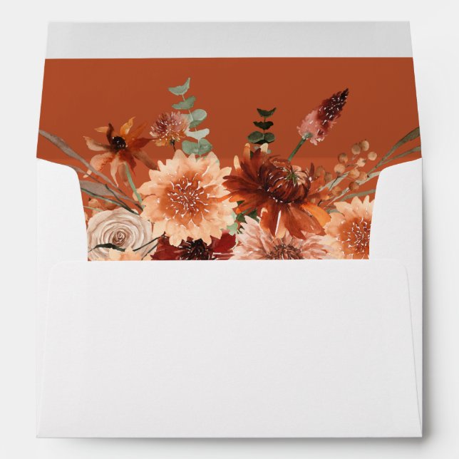 Rustic Earth & Champagne Florals Envelope 2o1tc (Back (Bottom))