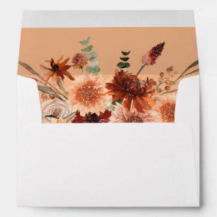 Rustic Earth & Champagne Florals Envelope 2peach