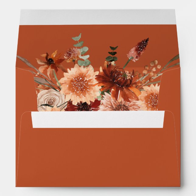 Rustic Earth & Champagne Florals - TerraC 2 Envelope (Back (Bottom))