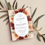 Rustic Earth & Champagne Florals Wedding - Beige Invitation<br><div class="desc">Send your guests a beautiful wedding invitation with your beautiful and chic Rustic Earth & Champagne Wedding Invitations on a Beige background. Hand painted, watercolor florals in peach, champagne beige, cream, and burgundy terra cotta are the feature in this Rustic Wedding Invitation. The invitation was named Rustic Earth due to...</div>