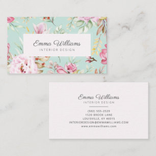Rustic Earth Florals Roses Business Card