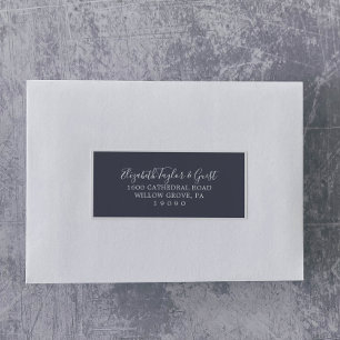 Rustic Earth Navy Coordonnatrice Étiquettes de adr