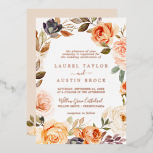 Rustic Earth   Rose Gold Foil All In One Wedding