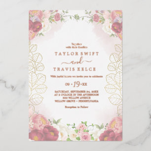 Rustic Earth   Rose Gold Foil All-In-One Wedding 