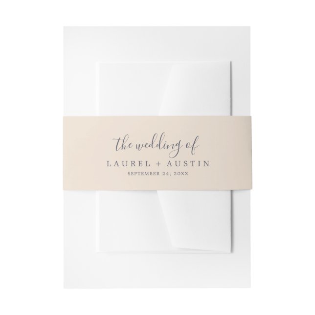 Rustic Earth The Wedding Of Invitation Belly Band (Front Example)