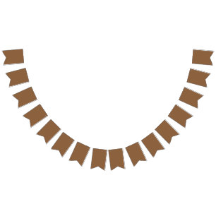 Rustic Earth-Tone Brown Background – Wedding Bunting Flags