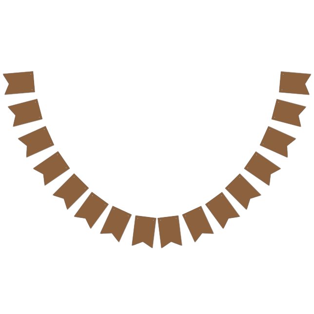 Rustic Earth-Tone Brown Background – Wedding Bunting Flags (All)