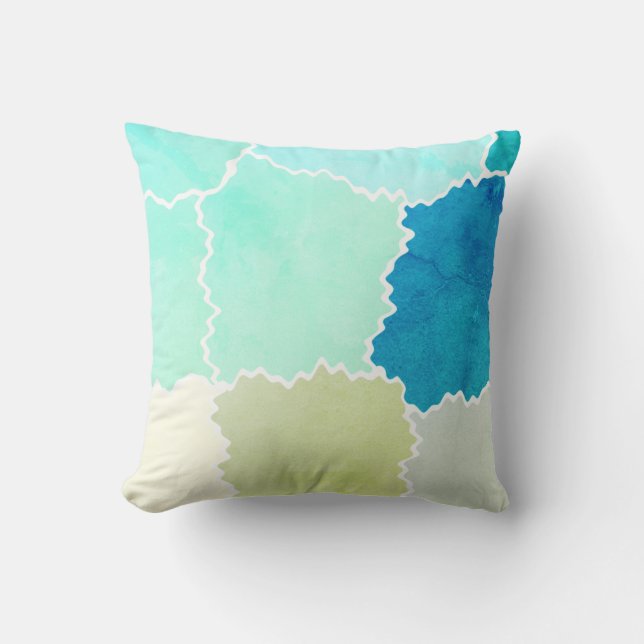 Rustic Earth Toned Colours Throw Pillow (Front)