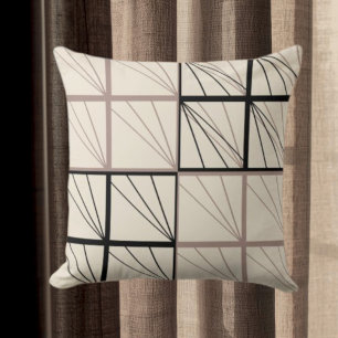 Rustic Earth Tones Geometric Throw Pillow