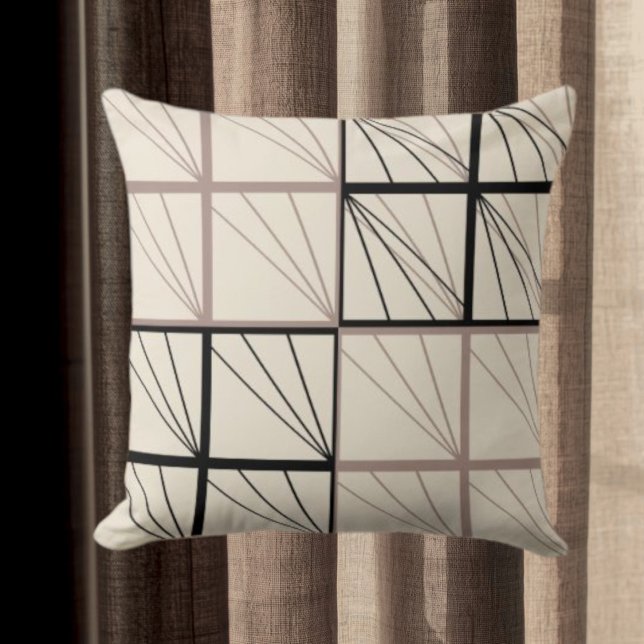 Rustic Earth Tones Geometric Throw Pillow (Creator Uploaded)