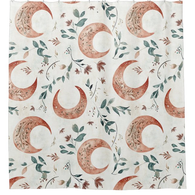 Rustic Earthy Boho Moon Floral Pattern (Front)