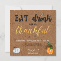 Rustic Eat And Drink Thanksgiving Dinner Party