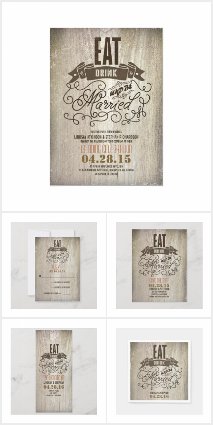 Rustic EAT DRINK AND BE MARRIED Wedding Collection