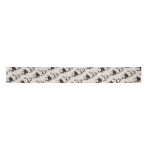 Rustic Elegance Burgundy Floral Wedding  Satin Ribbon
