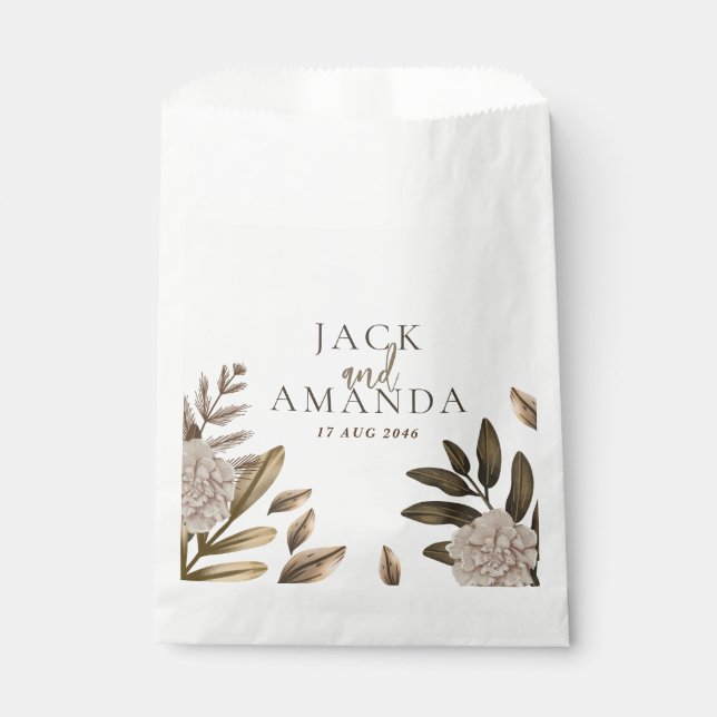 Rustic Elegance Floral party fournit des sacs de f (Devant)