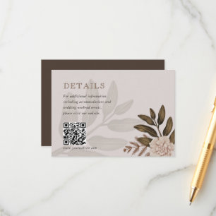 Rustic Elegance Floral Wedding Enclosure cards