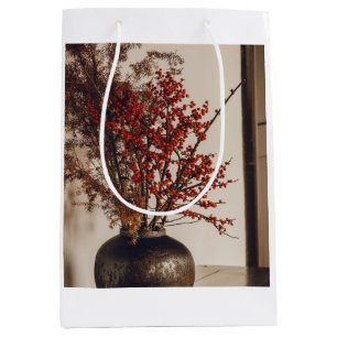 "Rustic Elegance – Nature in a Vase" Medium Gift Bag