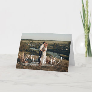 Rustic Elegance Photo Wedding Thank You Card