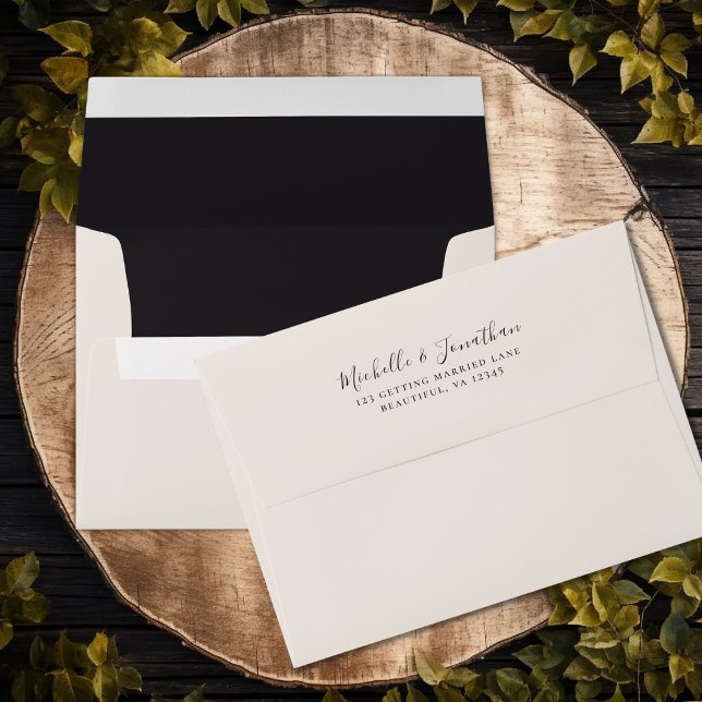 Rustic Elegance | Return Address Wedding Envelope (Rustic Elegance  Return Address Wedding Envelope)