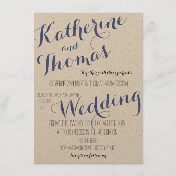 Non Traditional Wedding Invitations & Announcements Zazzle CA