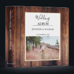 Rustic elegant barn wood photo Wedding album Binder<br><div class="desc">Rustic elegant barn wood photo Wedding album.
You can add your own photo,  text,  names and create a very personal and unique wedding album.</div>