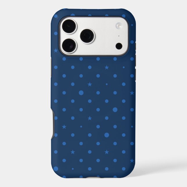 Rustic Elegant Blue & Black Stars (Back)