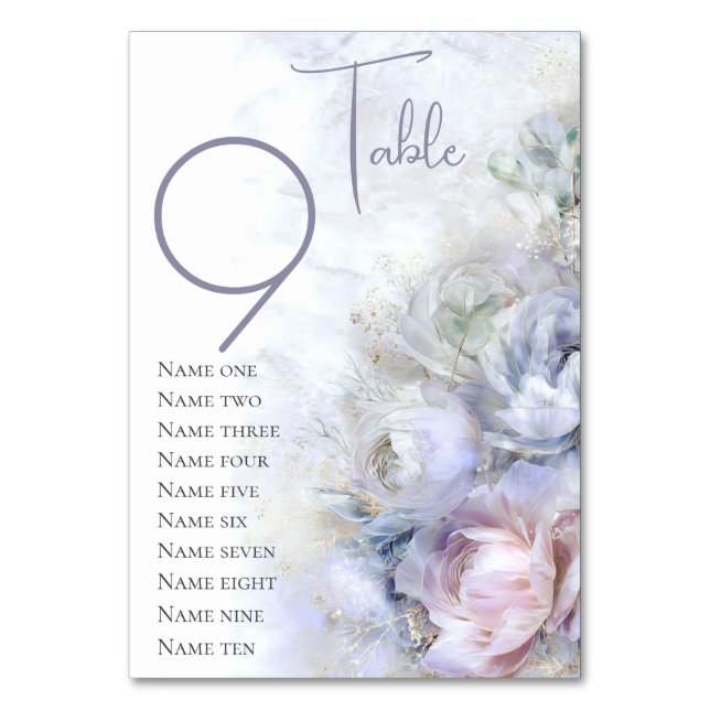 Rustic Elegant Bohemian Floral Gold Pampas  Table Number (Front)