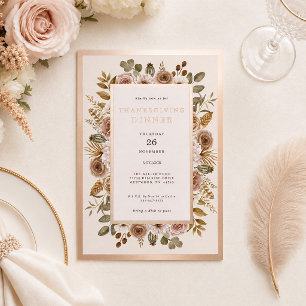 Rustic Elegant Boho Floral Thanksgiving Dinner