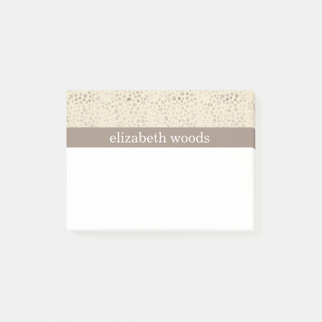 Rustic Elegant Dots Pattern Post-it Notes (Front)