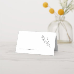 Rustic Elegant Floral Wedding Table Place Card