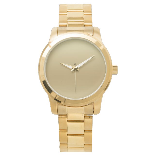 Rustic Elegant Gold Teal Men Bracelet Watch (Front)