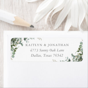 Rustic Elegant Greenery Eucalyptus Return Address