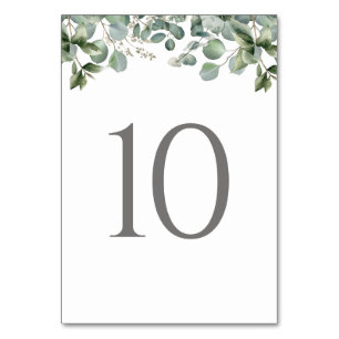 Rustic Elegant Greenery Eucalyptus Wedding Table Number