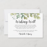 Rustic Elegant Greenery Wishing Well Card<br><div class="desc">Create your own personalized rustic watercolor greenery Wishing Well card. To make advanced changes,  please select "Click to customize further" option under Personalize this template.</div>