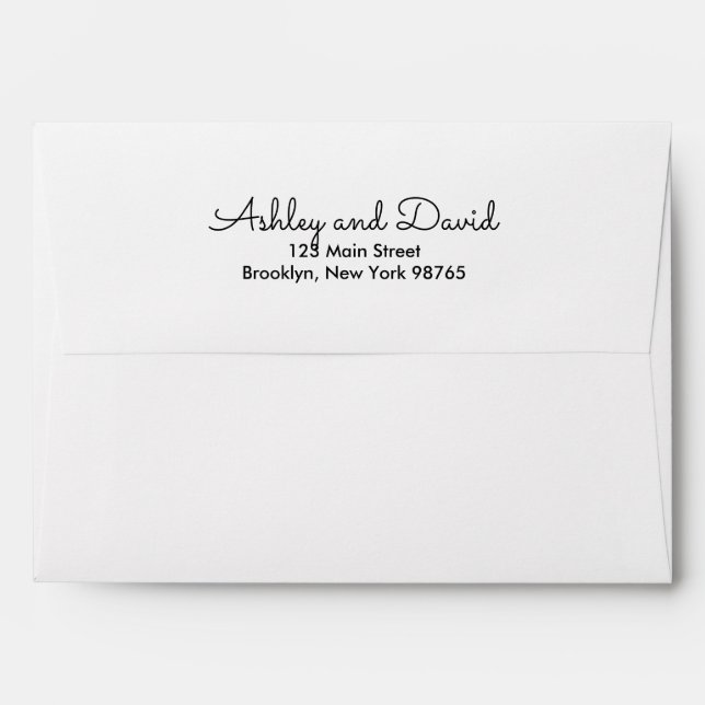 Rustic Elegant Invitation Envelope (Back (Top Flap))